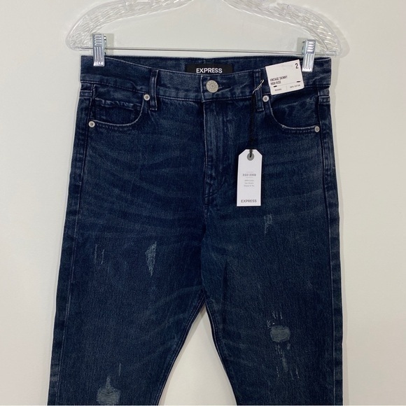 Express NWT 2 Rigid Vintage High Rise Skinny Jeans - Picture 3 of 13